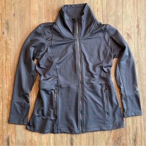 Chestnut Bay Gray Athletic Equestrian Jacket Thumbholes size Large